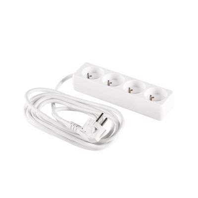 Przedłużacz listwa sieciowa zasilająca 4 gniazda 3x1mm2 czarny 1,5mb ELCAN (PM-BW-4G-15-C)